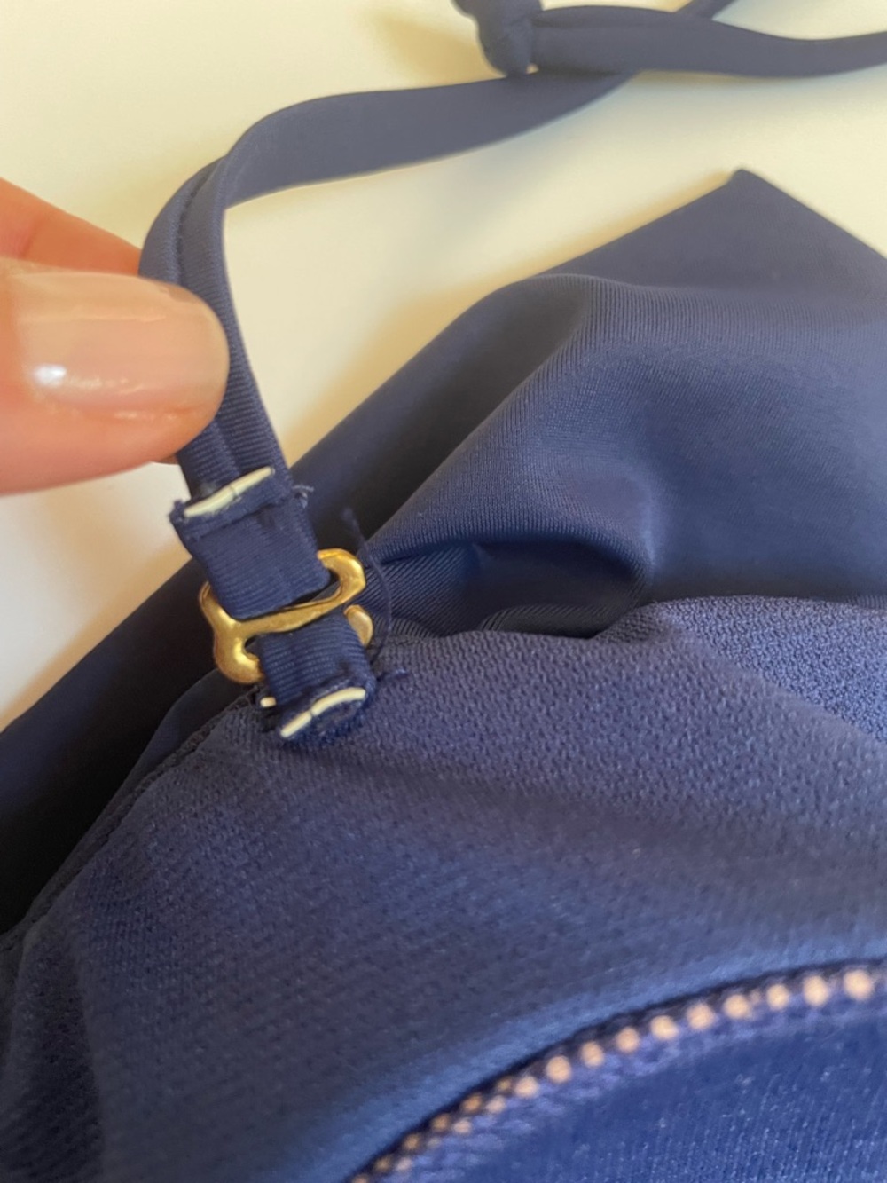 Nicole Miller Bikini Set Navy High Waisted Swimsuit Size Large - Picture 7 of 12